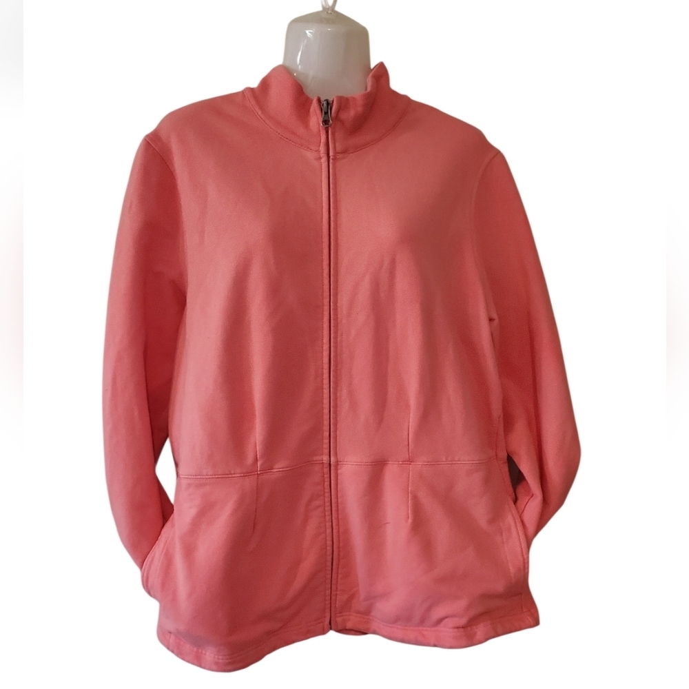 Denver Hayes Light Orange/Salmon Full-Zip Sweatshirt